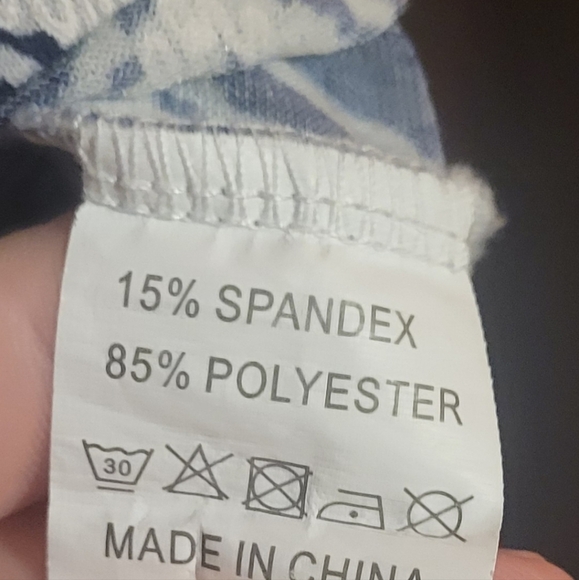 Rephyllis Navy Blue & White Chevron Bodycon Dress - Size Large 3/4 Sleeve - Picture 5 of 5